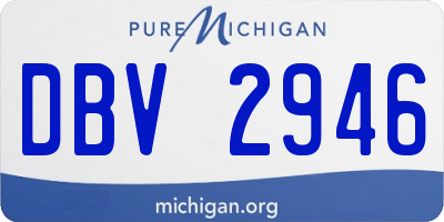 MI license plate DBV2946
