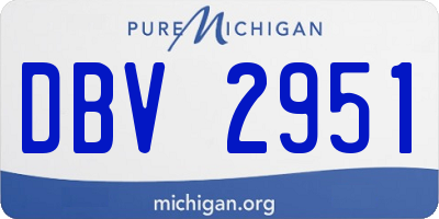 MI license plate DBV2951