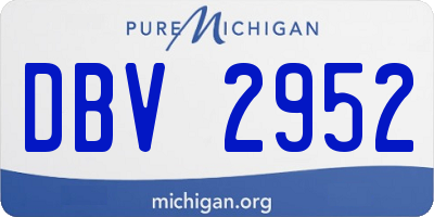 MI license plate DBV2952
