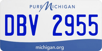 MI license plate DBV2955
