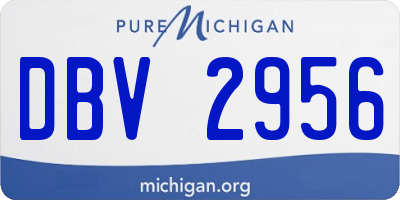MI license plate DBV2956