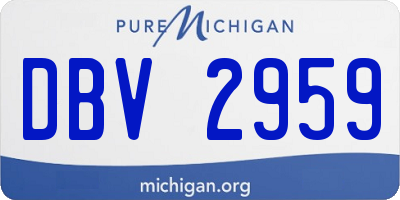 MI license plate DBV2959