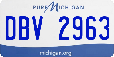 MI license plate DBV2963