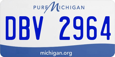 MI license plate DBV2964