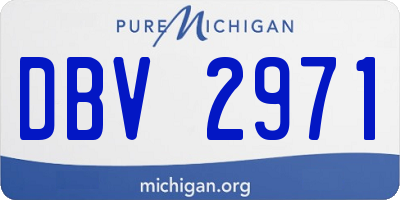 MI license plate DBV2971