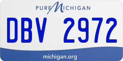 MI license plate DBV2972