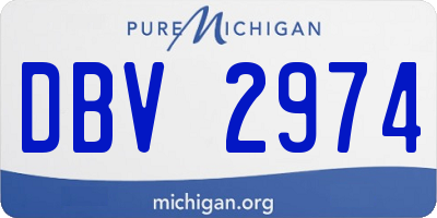 MI license plate DBV2974