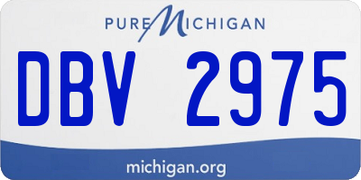 MI license plate DBV2975