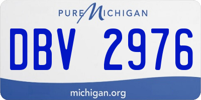MI license plate DBV2976