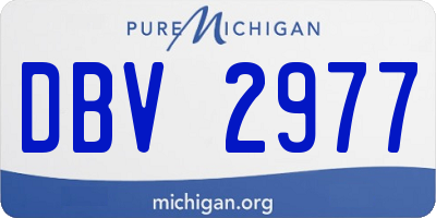 MI license plate DBV2977