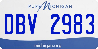 MI license plate DBV2983