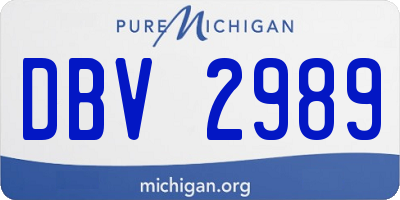 MI license plate DBV2989