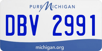 MI license plate DBV2991