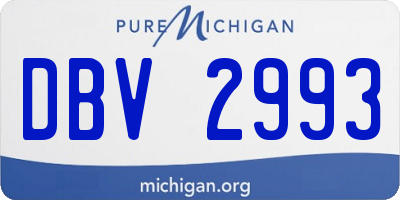 MI license plate DBV2993