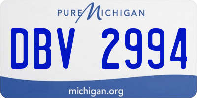 MI license plate DBV2994