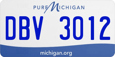 MI license plate DBV3012