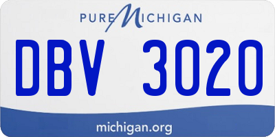 MI license plate DBV3020