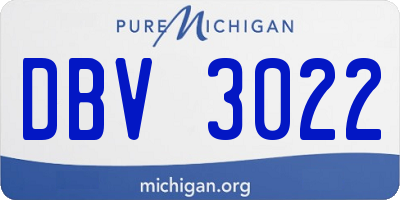 MI license plate DBV3022
