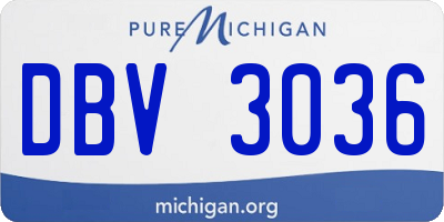 MI license plate DBV3036