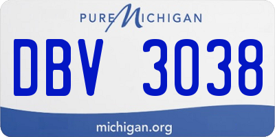 MI license plate DBV3038