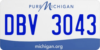 MI license plate DBV3043