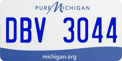 MI license plate DBV3044