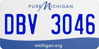 MI license plate DBV3046