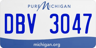 MI license plate DBV3047