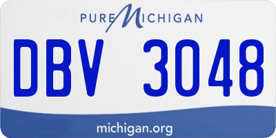 MI license plate DBV3048