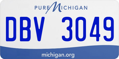MI license plate DBV3049