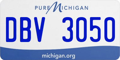 MI license plate DBV3050