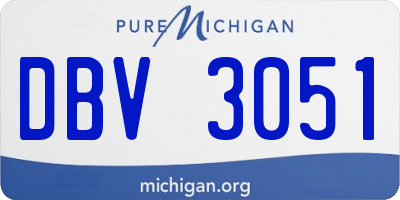 MI license plate DBV3051