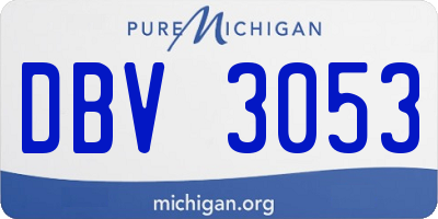 MI license plate DBV3053