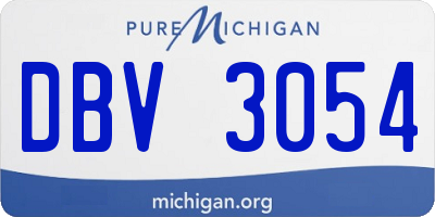 MI license plate DBV3054