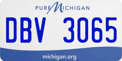 MI license plate DBV3065