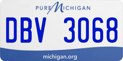 MI license plate DBV3068
