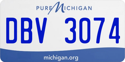 MI license plate DBV3074