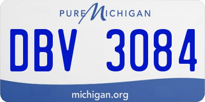 MI license plate DBV3084