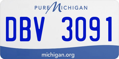 MI license plate DBV3091