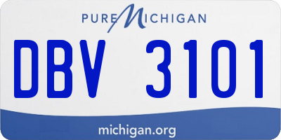 MI license plate DBV3101