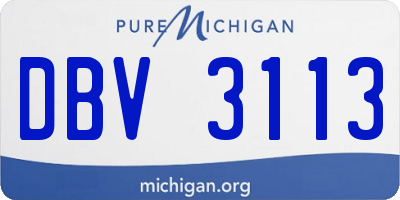 MI license plate DBV3113