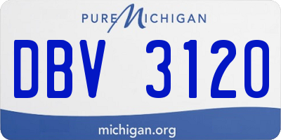 MI license plate DBV3120