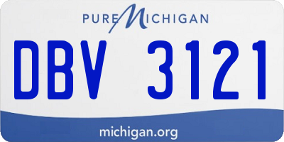MI license plate DBV3121