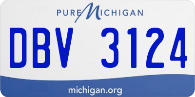 MI license plate DBV3124