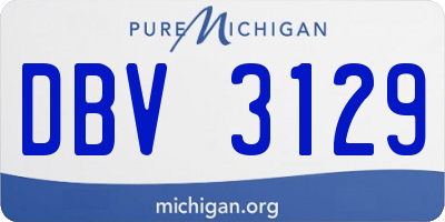 MI license plate DBV3129