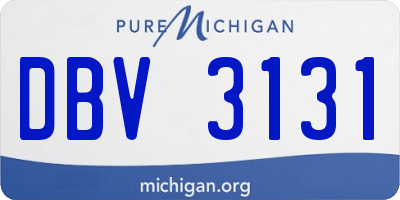 MI license plate DBV3131
