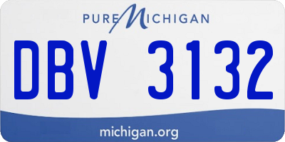 MI license plate DBV3132
