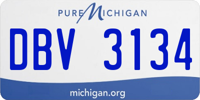 MI license plate DBV3134