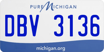 MI license plate DBV3136