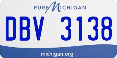 MI license plate DBV3138